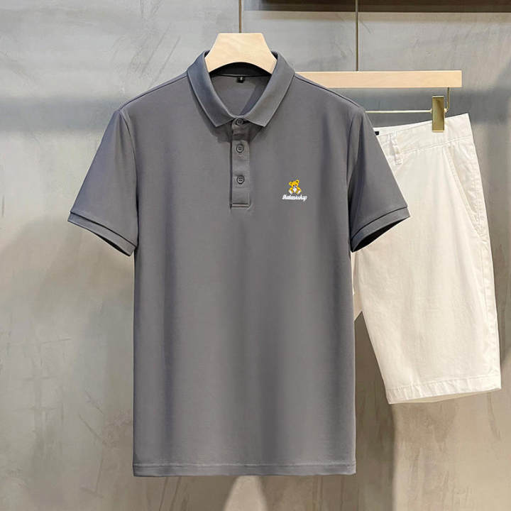 2023年新款刺繡高端翻領POLO衫男